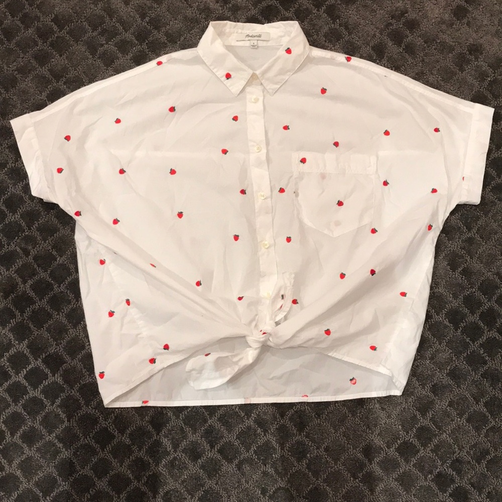 Madewell White button-down top